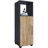 VCM Holz Midischrank Badschrank mit offenem Fach und einer