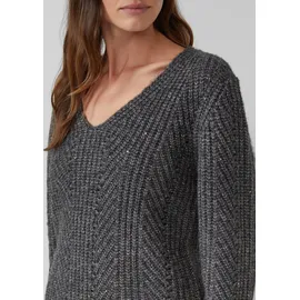 s.Oliver Strickpullover mit Glitzergarn und Pailletten-Details Grau 44