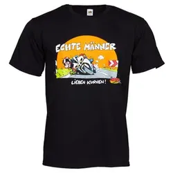 Motomania Echte Männer T-Shirt schwarz, XXXL