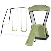 EXIT TOYS Spielturm Ivy mit Rutsche und Doppelschaukel Grün