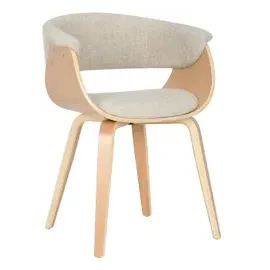 CLP 2er Set Stühle Bruce mit Stoffbezug I Esszimmerstuhl mit Rückenlehne I Sessel Mit Polsterung und Holzgestell Bis 150 kg belastbar