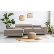 ax living Eckcouch Cord 2-Sitzer Beige