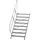 Günzburger MUNK Aluminium-Treppe Stufen 45° 8 Stufen