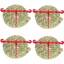 Vevor Kette und Binder Kit 3/8in-1/2in, Ratsche Last Bindemittel 9215lbs Arbeitsstärke, Ratsche Bindemittel und Ketten, 3/8in x 10ft Ketten mit G70 Haken, für LKW, Tie Down, Schleppen, Abschleppen