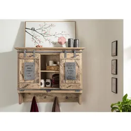 Massivmoebel24 Wandgarderobe Mango 90 x 30 x 75 cm Beige