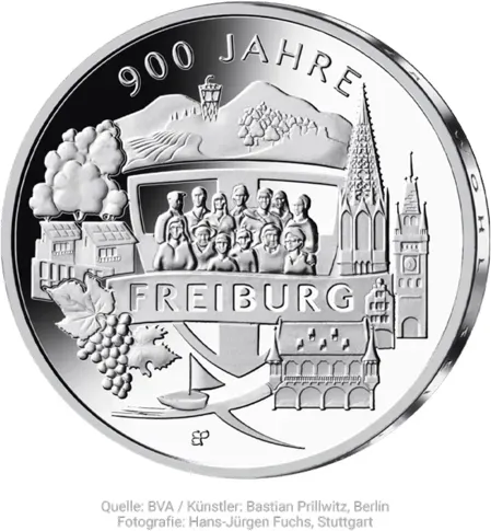 20 Euro Silber-Gedenkmünze 900 Jahre Freiburg 2020 (differenzbesteuert)