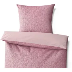 Winterjersey-Bettwäsche - rosé - 100% Baumwolle- Maße: 155 x 220 cm - rosé