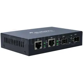 BlueOptics Gigabit Ethernet Medienkonverter 2x SFP, 2x 10/100/1000M RJ45,
