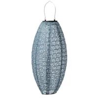 MARELIDA LED Solar Lampion oval mit Blumenmuster - warmweiße