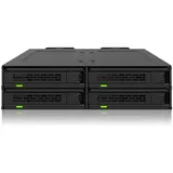 ICY Dock 4-Bay U.2/U.3 PCIe 4.0 NVMe SSD Wechselrahmen mit schraubenlosen Trays in 5,25" Schacht - ExpressCage MB324V4P-B