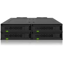ICY Dock 4-Bay U.2/U.3 PCIe 4.0 NVMe SSD Wechselrahmen mit schraubenlosen Trays in 5,25" Schacht - ExpressCage MB324V4P-B