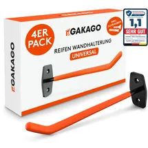 Gakago Reifenhalter Wandhalterung 4er Felgenhalter Wand Set