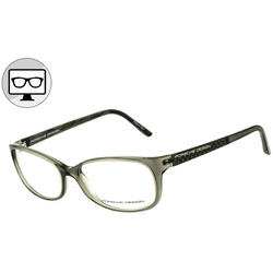 PORSCHE Design Brille Blaulichtfilter Brille, Blaulicht Brille, Bildschirmbrille, Bürobrille, Gamingbrille, ohne Sehstärke grau
