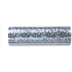 5 Glitzer Luftschlangen silber