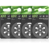 POWEROWL Hörgerätebatterien 312, Hochleistungszelle 24 Stück, langlebige Typ 312 Batterien für Hörgeräte