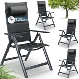 CASARIA Gartenstuhl Bern Premium 69 x 69 x 112,5 cm grau 4 St.