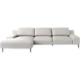 Designwerk Eckcouch Leder 3-Sitzer Weiß