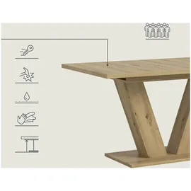 xonox.home Motion 150 x 76 x 90 cm Eiche Artisan braun