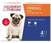 Clement Thekan Anti-Puces Anti-Tiques Chien 2-10kg 4 Pipettes Pipette(S) Unidose(S) pc(s)