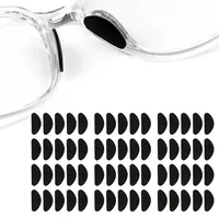ZHITENG 30 Paar Nasenpads Brille Selbstklebend, Dünne Brillen Nasenpads Antirutsch Brillenpads, Weiche Anti Rutsch Brille Zubehör für Brillen und Sonnenbrillen (D Förmig, Schwarz)