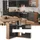 Vicco Winkelküche Fame-Line L-Form 287 cm Anthrazit Hochglanz/Goldkraft Eiche