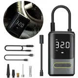 Elektrische Mini-Luftpumpe 6000 mAh, tragbarer Luftkompressor, 150 psi Akku-Reifenfüller mit digitalem LCD-Display, wiederaufladbare Luftpumpe für