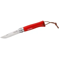 Opinel Messer Nr. 8 rot, Lederriemen