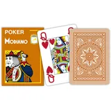 Modiano Spielkarten 487 - Texas Poker Cristallo, 4 Index braun
