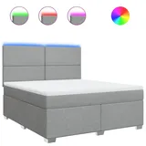 vidaXL Boxspringbett 180 x 200 cm Hellgrau