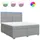 vidaXL Boxspringbett 180 x 200 cm Hellgrau