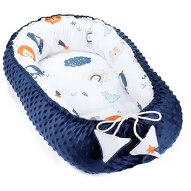 Totsy Baby Kuschelnest Nestchen Baby - Babynestchen Neugeborene Babynest für kinderbett blau