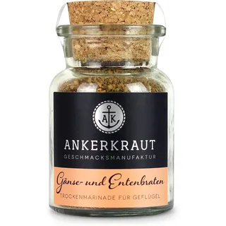 Ankerkraut Gänse und Enten-Braten Gewürz, Gewürzmischung für Geflügel, 75g im Korkenglas