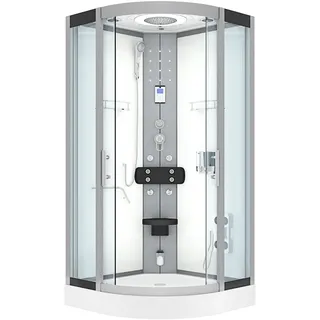 AcquaVapore Dampfdusche Duschkabine Sauna Dusche D58-20T2-EC 100x100 cm mit 2K Scheiben Versiegelung