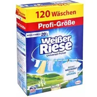 Weißer-Riese Waschmittel Universal Vollwaschmittel, Pulver, gegen Flecken, 6 kg, Waschladungen 120