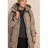 Zhrill Steppmantel "2 in 1 Mantel und Weste", Damen, Gr. L, taupe, Web, Obermaterial: 100% Polyester, unifarben, normal kniebedeckend, ohne Ausschnitt, abnehmbar Windstopperbündchen, Mäntel Steppmantel, Kapuze abnehmbar, Topseller