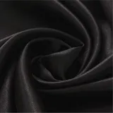 Anevous 100cm x150cm Satin Stoff, Einfarbig Stoffe zum Nähen, Kleiderstoff Dekostoff Meterware, Satinstoff zum Basteln, Bezugsstoff für Kleidung Vorhänge Tischdecken Deko,Schwarz