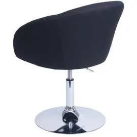 Mendler Esszimmerstuhl HWC-F19, Küchenstuhl Stuhl Drehstuhl Loungesessel, drehbar höhenverstellbar - Stoff/Textil anthrazit