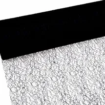 Deko AS GmbH Spiderweb - Mesch - Tischläufer - Tischband - 30cm schwarz - Rolle 25m - 67 017-R 300