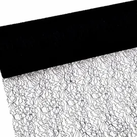 Deko AS GmbH Spiderweb - Mesch - Tischläufer - Tischband - 30cm schwarz - Rolle 25m - 67 017-R 300