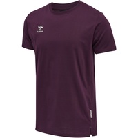 hummel Herren Hmlmove Grid Cotton T-shirt S/S T Shirt, Grape Wine, XXL