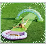 Wasser Rutsche 488cm +Seifenblasenspiel+Bogen Wasserrutsche Badespaß NEU TOP