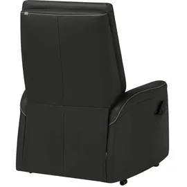 Hukla Fernsehsessel Manuel XL Leder 84 x 108 x 90 cm Schwarz elektrisch