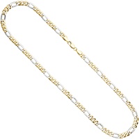 Goldkette JOBO Halsketten Gr. Gelbgold 333-Weißgold 333, Länge: 50 cm, goldfarben (gelbgold 333) Damen Goldketten