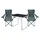 Mojawo Campingtisch 3-tlg Grau