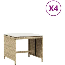 vidaXL Gartenhocker 41 x 41 x 36 cm beige 4 St.