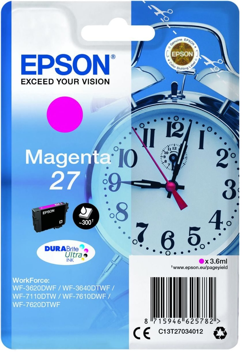 Epson Original 27 Wecker Druckerpatrone - magenta (C13T27034012)