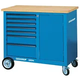 Gedore Werkbank 1504 0511 S Rollwerkbank mit 7 Schubladen und Schraubstock