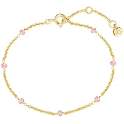 Glanzstücke München Armband aus Sterling Silber in Gelbgold mit Erdbeerquarz 17,0 cm Basislänge + 3,0 Verlängerung Damen 