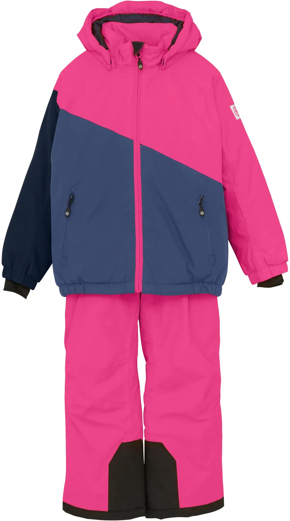 COLORKIDS Colorblock Skianzug Kinder in pink glo, Größe 140 - rosa