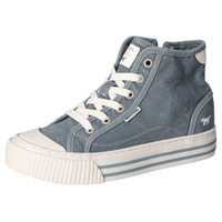 Mustang Plateausneaker, Schnürschuh, Freizeitschuh, High Top-Sneaker mit Reißverschluss, Gr. 45, rauchblau, , 14097066-45